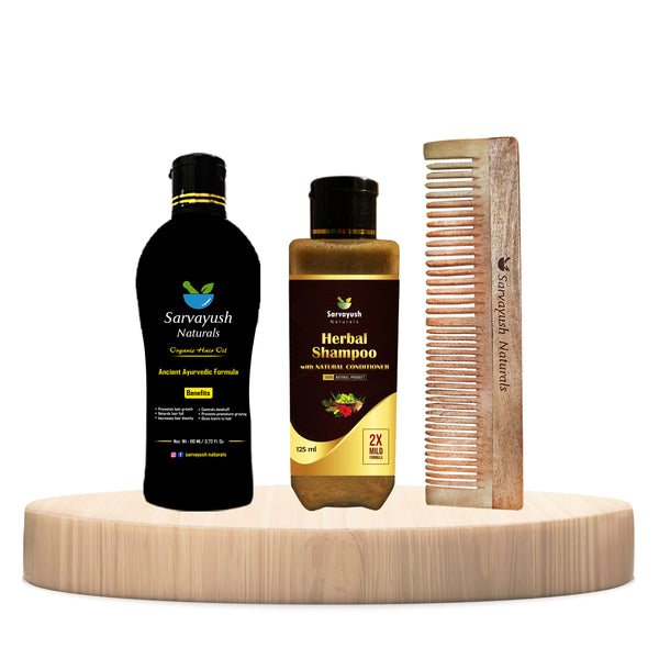 110 ML OIL + 125 ML Shampoo + Comb
