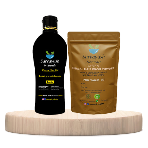 200 ml Oil & 250 g Herbal Hair Wash Powder